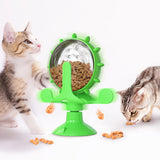 Cat Self Healing Food Toy Spinning Windmill Feeder