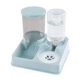 Automatic Pet Feeder Water Dispenser with Double Bowl
