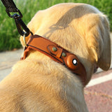 Leather Dog Pet Collar with Location Tracker for Cats and Dogs