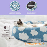 Lesure Cat Bed for Indoor Cats Round Calming Donut