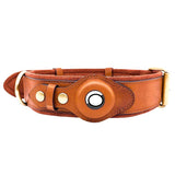 Leather Dog Pet Collar with Location Tracker for Cats and Dogs
