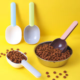 Pet Food Scoop with Bag Clip Ergonomic Measuring Cup
