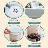 Automatic Pet Feeder Water Dispenser with Double Bowl