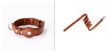 AirTag Pet Collar Leather with Protective Tracker Cover