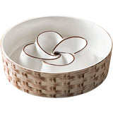 Ceramic Slow Feeder Dog Bowl for Medium & Large Dogs