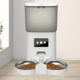 6L WiFi Automatic Pet Feeder with Smart Adjustable Dual Bowls