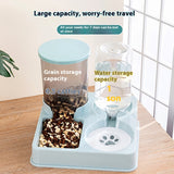 Automatic Pet Feeder Water Dispenser with Double Bowl