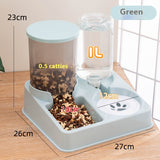 Automatic Pet Feeder Water Dispenser with Double Bowl